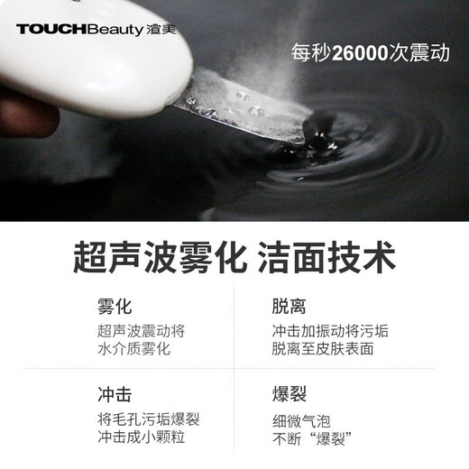 TOUCHBeauty Blackhead Instrument Ultrasonic Blackhead Peeling Machine Cleansing Pore Cleaner Electric Acne Remover Facial Massage Beauty Instrument Birthday Gift for Men and Women Ultrasonic Blackhead Instrument