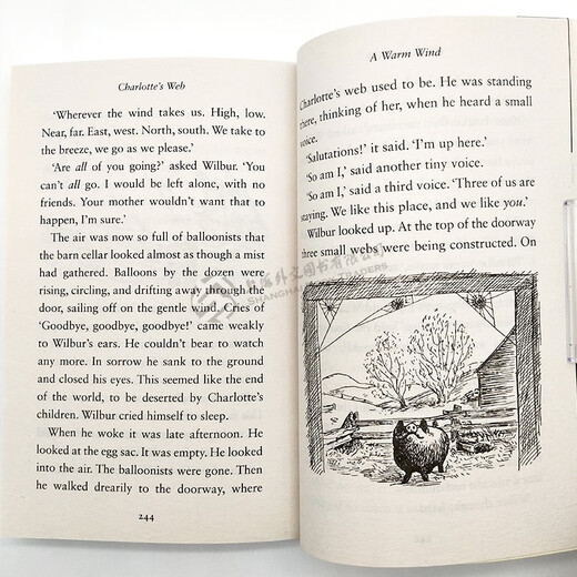 Livres d'anglais originaux Charlotte's Web Original English Readings Novel Livres de roman anglais 680L Littérature étrangère pour enfants Newbery Award Ebwhite