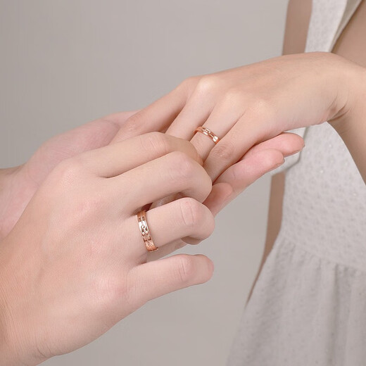 Saturday Fortune (ZLF) 18K gold ring female gold closed ring couple ring for girls anniversary 22nd - men's ring