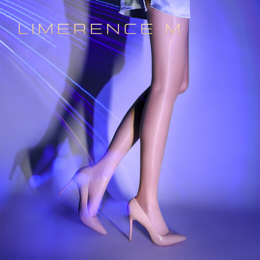 Lai Mi Runsi Aurora stockings seamless crotch ultra-thin silky shiny sexy over-the-knee pantyhose black closed crotch M size