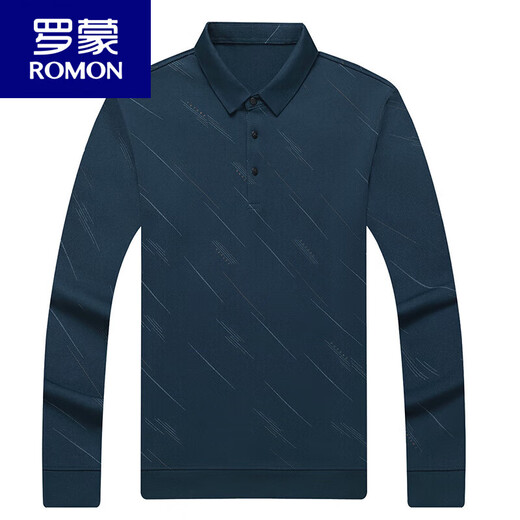 Romon Summer Silk Silk Camiseta para hombres manga larga 2023 nueva camiseta de papá de estilo para hombres de mediana edad Camel 826 170/L Recomendado 120-140Jin [Jin iguala 0.5 kg]