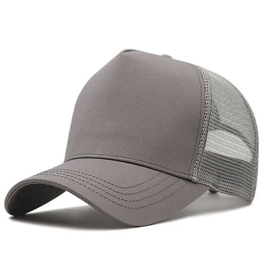 HKDF high-top hat men's summer mesh breathable large head circumference suitable for round face baseball cap summer sun protection sun protection baseball cap Dark blue [gift box] Large size 60-65CM