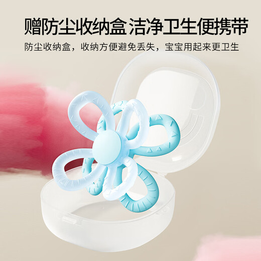 YEEHOO Manhattan hand ball baby teether baby chew toy anti-eating hand bite artifact newly upgraded gas phase glue soft and odorless pink