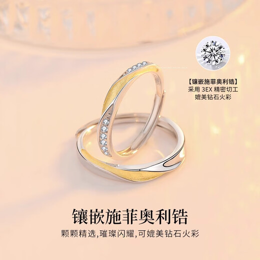 MZMZ platinum ring Mobius pt950 platinum pairing ring for men and women engagement wedding birthday anniversary gift light luxury model-Mobius couple ring