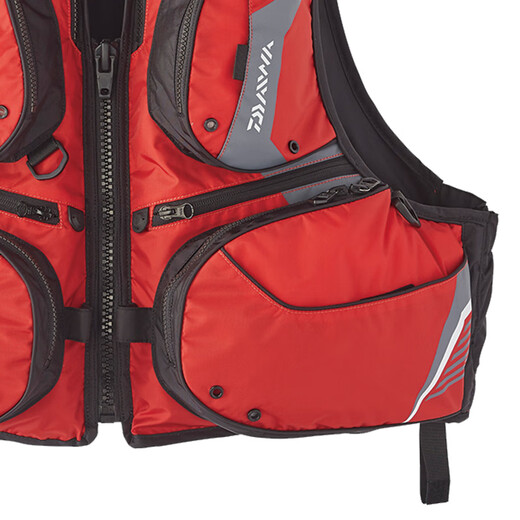 DAIWA new model DF-3420 life jacket, lightweight large buoyancy vest life jacket for offshore fishing boats, adult fishing equipment, red M