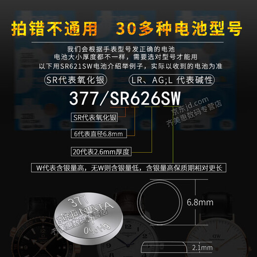 瑞纳达（RENATA） 飞亚达原装手表电池G/L236 198 258女290男石英进口纽扣电子更换 2粒 电池型号不确定拍我先发【撬刀】工具后补电池