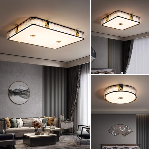 
Suyin new Chinese style ceiling lamp living room lamp full copper modern simple living room lamp study bedroom lamp 6622 round 47cm