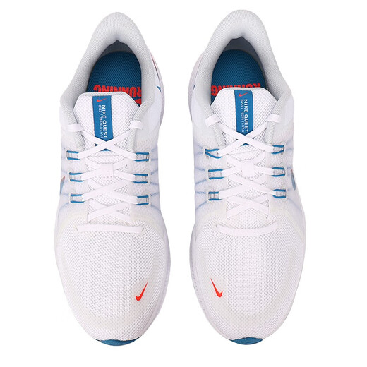 Nike (NIKE) men's shoes 2025 new summer sports shoes REVOLUTION 8 cushioning shoes barefoot casual shoes DA1105-101 white multicolor blue bright dark red 40.5