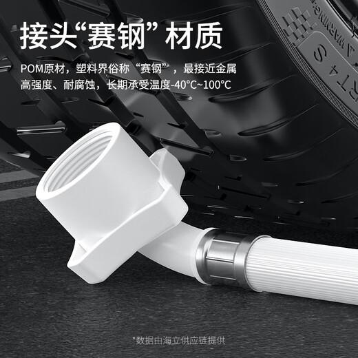 Highly automatic POM washing machine water inlet pipe 4 points universal dishwasher import connector head water pipe 1 meter xj-4b