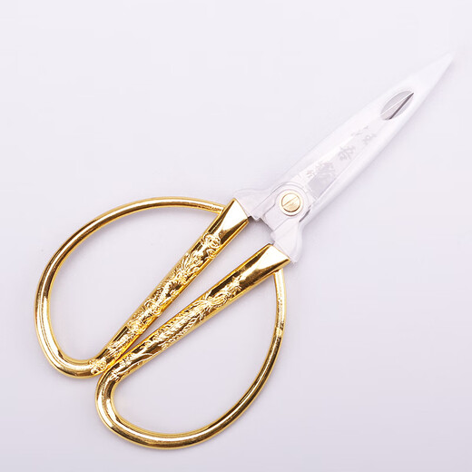 汪吾铨民间剪纸专用剪刀手工工具窗花办公美术生不锈钢尖头小剪子 高端剪纸专用剪【1006】