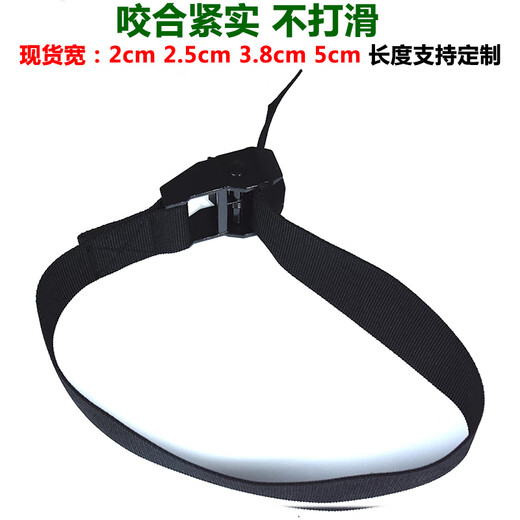 Xinghong Xia strap fixation, tightening buckle, motorcycle, wear-resistant, car tightening, truck tightening rope, cargo bundler, trailer, aircraft, next day delivery, black zinc alloy buckle 3.8cm*2 meters long (1 piece)