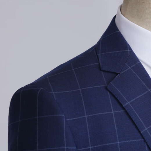 Haipai Haoyu suit men's slim business formal attire professional blue plaid suit two buttons HXF2001A903 blue plaid 180/96A