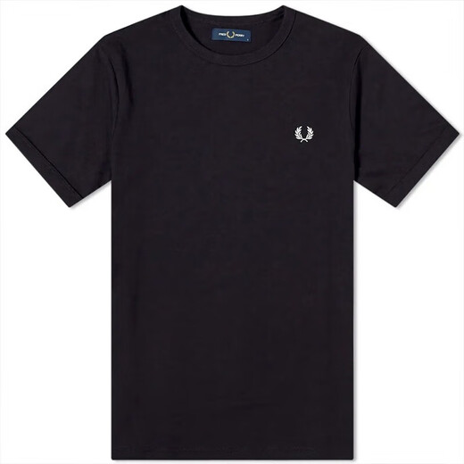 
FRED PERRY Wheat Ear Men's Cotton Laurel Embroidered Logo Simple Casual Short Sleeve T-Shirt M3519 608 Dark Blue S