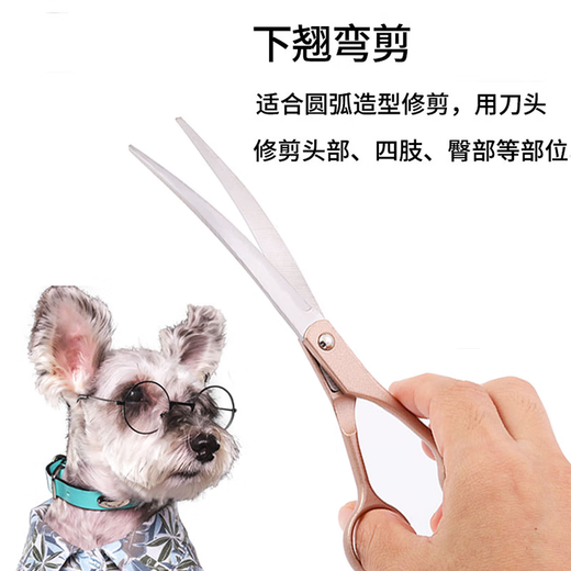 Tanizaki pet grooming scissors, dog hair tool set, 7-inch split scissors, professional trimming scissors, curved scissors, Teddy cat and dog universal haircut tool, pet scissors #straight scissors + curling scissors + steel comb storage bag