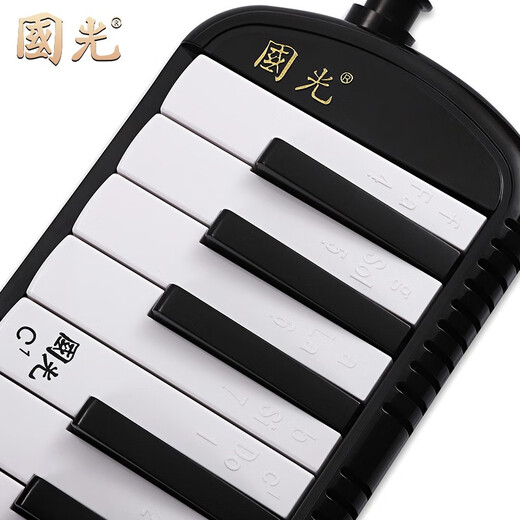 Guoguang Shanghai Guoguang harmonica 37 keys for children, 32 keys for beginners, students, classroom teaching, adult playing instruments, 37 keys black + soft bag + 2 sets of blowpipes + playing instructions + note stickers + children's harmonica