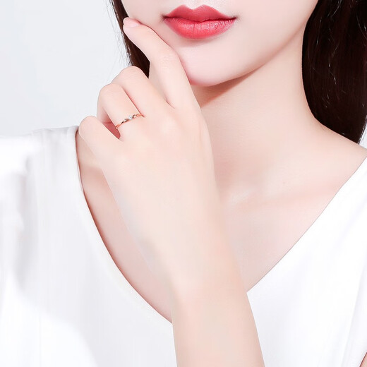 Saturday Fortune (ZLF) Diamond Ring Women's 18K Gold Diamond Bow Rose Gold Ring No. 10