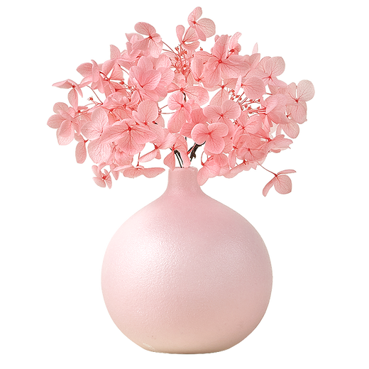 Aesthetic hacker carnation hydrangea immortal dried flowers decorative ornaments bouquet living room home vase dining table Nordic mini ins single vase bouquet pink set 2