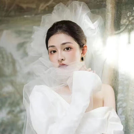 Dijing handkennbares Garn geschwollener Schleier Braut Styling Kopfschmuck Haarzubehör Hochzeitskleiderkragen Heiratsvorschlag Accessoires Foto Studio Fotografie Reisefotografie