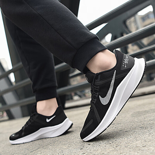
Nike (NIKE) running shoes men's shoes for summer new air cushion wear-resistant, shock-resistant, lightweight, comfortable, and versatile casual breathable sports shoes DA1105-006 /Black and white QUEST 4 44