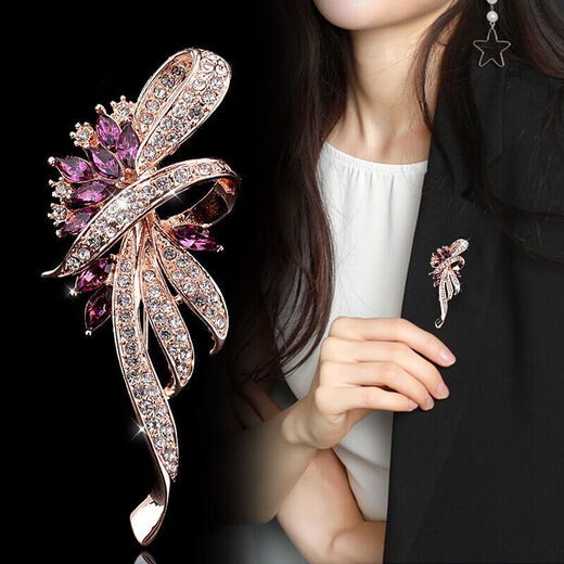 Wind Valley Bird Corsage Brooch 2024 New Fashion Accessories Feminine Luxurious Versatile Personality Exquisite Coat Pin 03