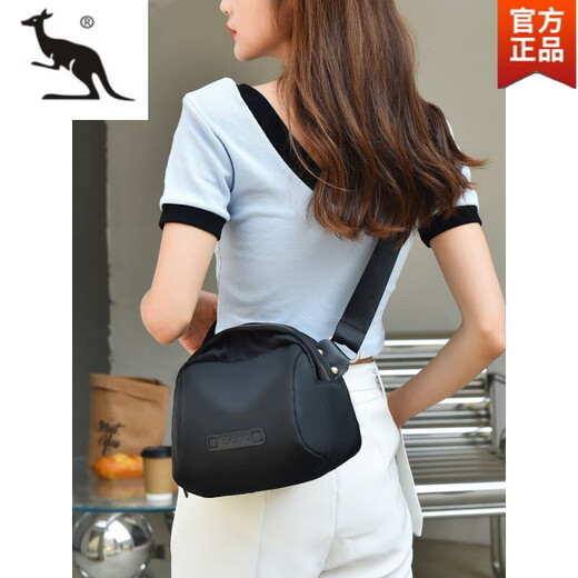Coole Känguru One-Shoulder Small Bag Damen 2025 Neue Kapazität Crossbody Bag Damenbeutel Leinwand modisch und vielseitig Oxford Stoff Muster Tasche Orange (groß)