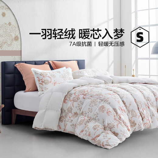 95% white goose velvet spring and autumn quilt, anti-mites down feather quilt core, light shelf Ovro Goose velvet spring and autumn 1, 150cm210cm net weight is about 3.04 Jin [Jin equals 0.5 kg]