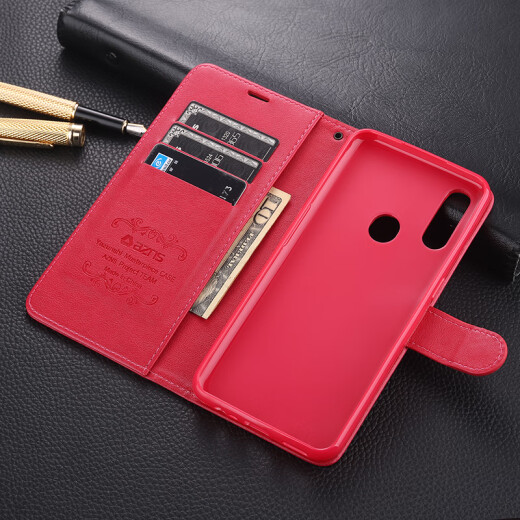 Coolsky is suitable for OPPOA8 mobile phone case clamshell A8 leather case A8 protective cover all-inclusive card anti-fall men's and women's wallet model A8 rose red