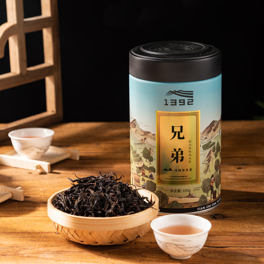 天池1392茶叶凤凰潮州单枞茶兄弟芝兰香单丛乌龙茶叶乌岽茶罐装100g 兄弟芝兰香100g