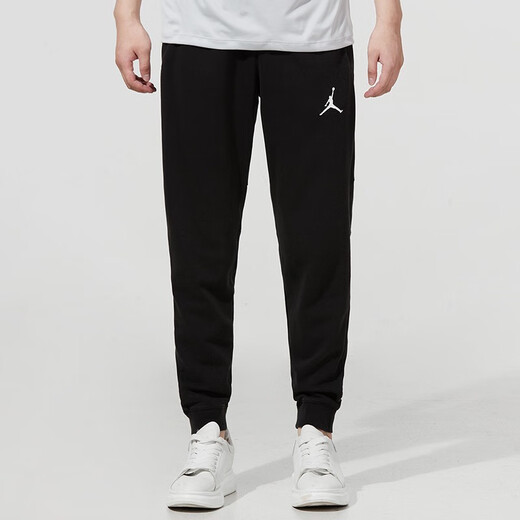 Nike (NIKE) men's pants spring new style sports pants knitted tucked feet casual sports pants small feet pants windproof trousers DA9859-010/AJ classic style/washed black gray L