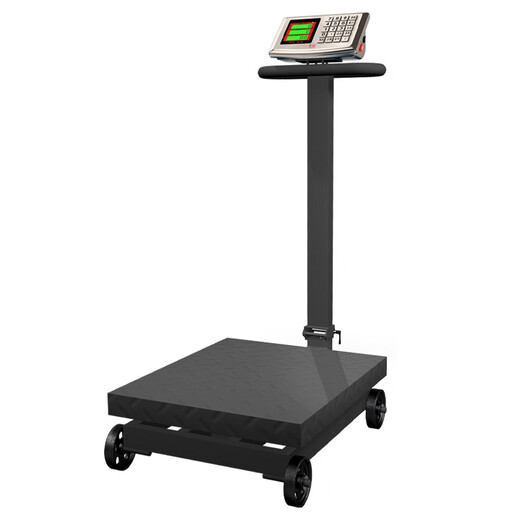 Yongcai weighing electronic scale commercial wheel scale household floor-standing large platform scale hand push roller precision electronic scale foldable electronic pig scale industrial logistics floor scale 600 kg extra thick thick bracket 45*60 table wheel scale