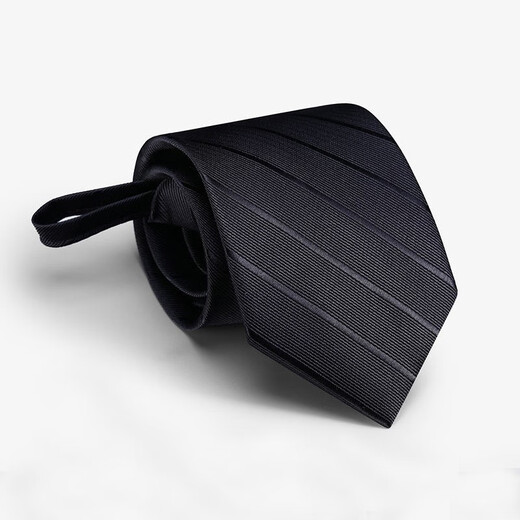 Miao Yijia Tie Men, cravate de fermeture à glissière facile à nouer pour le mariage Black Lazy Professional Wear Suit Business Suit Tie sans nœud [Twill noir d'affaires]