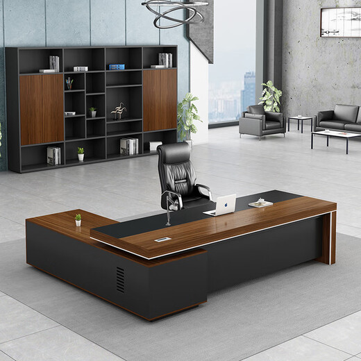 Jiahang Boss Desk President Desk Desk Simple Modern Manager Desk Supervisor Office Desk and Chair Combination Executive Desk 2.0 Meter Boss Desk + Chair