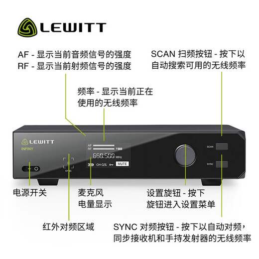 Levitt INFINY wireless microphone, sound card set, mobile live broadcast, complete set of live broadcast equipment, universal for mobile phones and computers, professional one-to-one microphone, Levitt INFINY single wireless microphone + Aiken LC mobile phone sound card, universal for indoor/outdoor live broadcast