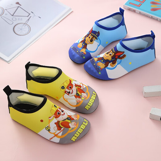 Paw Patrol (PAW PATROL) Paw Patrol Children's Slippers Home Shoes Baby Slippers Autumn and Winter Indoor Household Shoes Anti-slip Soft Bottom Bag Heel Cotton Slippers 2066 Paw Patrol Blue Archie 26 Suitable for size 26/27 (one size smaller)