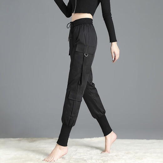 Madian Workwear Down Pants Women's Outerwear Thickened 2024 Winter Fashion New Warm White Duck Down Slim Plush Pants Black Regular Version L Recommendation (110-120 Jin Jin equals 0.5 kg)