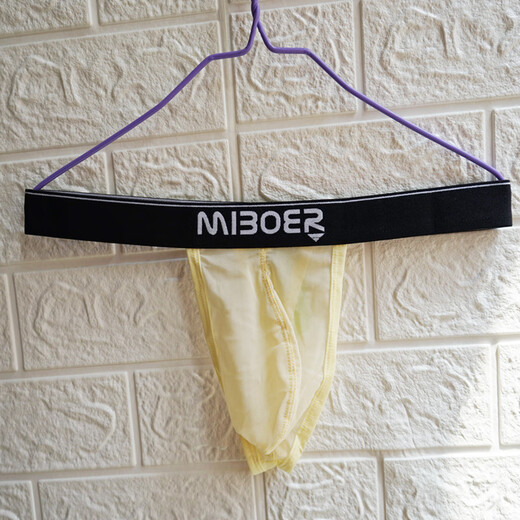 ROSELEX confidential delivery mesh thong men's sexy underwear ice silk seamless thin see-through fun red M