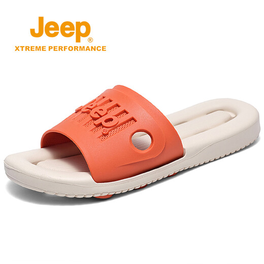Jeep slippers men's summer outdoor non-slip beach shoes men's flip flops indoor sandals casual trend 85 orange 42/43 Jeep slippers men's summer outdoor non-slip beach shoes men's flip flops indoor sandals casual trend 85 orange 42/43