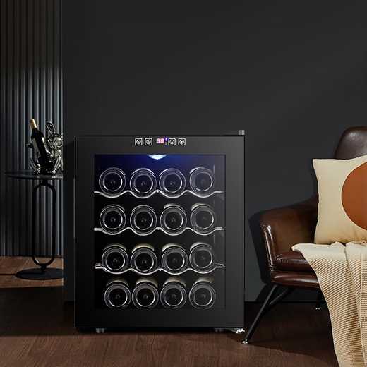Bacchus red wine cabinet thermostatic cabinet electronic temperature control wine cabinet moisturizing cabinet home living room mini small wine cabinet office refrigerator cabinet fresh cabinet air-cooled frost-free energy-saving small wine cabinet BW-50D1 stainless steel shelf 16 pieces 50L
