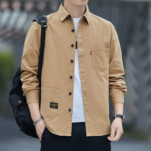 Camisa halátula y camisa suelta de verano blanca camisa para hombres de manga larga