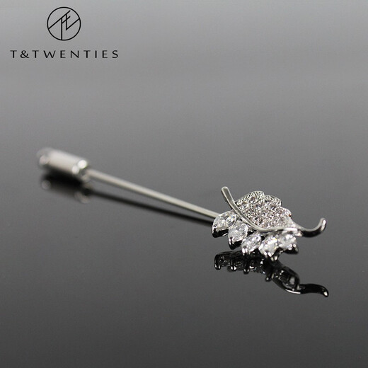 T/Twenties men's business hand-made formal wear gift box mulberry silk Valentine's Day gift for boyfriend and friend [hand-made tie + tie clip + brooch]