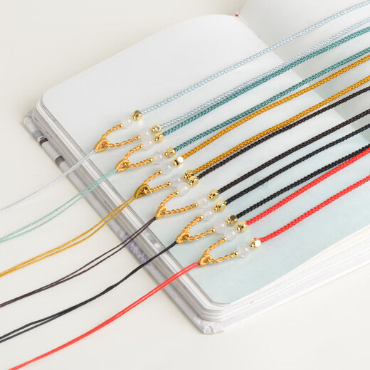 Beautiful hand-woven jade pendant necklace rope Wenwan jade wire lanyard adjustable high goods red rope hanging neck pendant rope red 1 piece