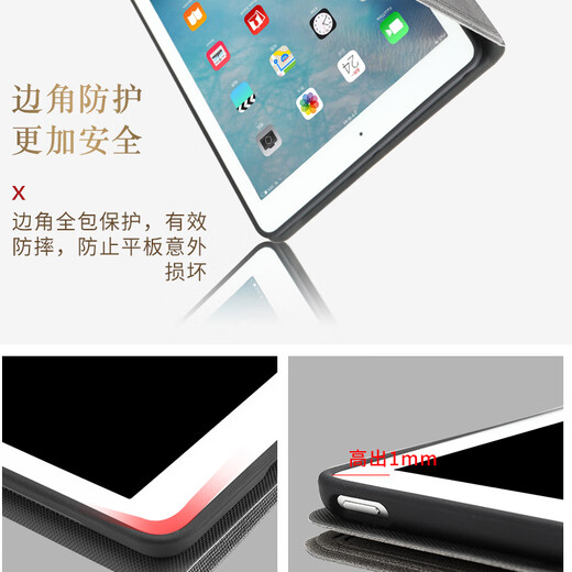 Zhenyi aplicable a la caja protectora antigua de iPad4 IPad3 Case de protección IPad2 Apple Tablet Cuatro generación A1416 A1416 anti-Fall A1458 Case de cuero A1396 Soporte 1395 Camello delgado [Caja suave de sílice Anti-Fall de inclusión completa]