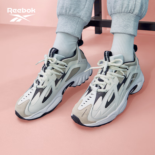 Reebok 男女情侣DMX 1200经典运动休闲时尚复古舒适老爹鞋 GX3895-白/卡其色 (建议拍小半码 34.5