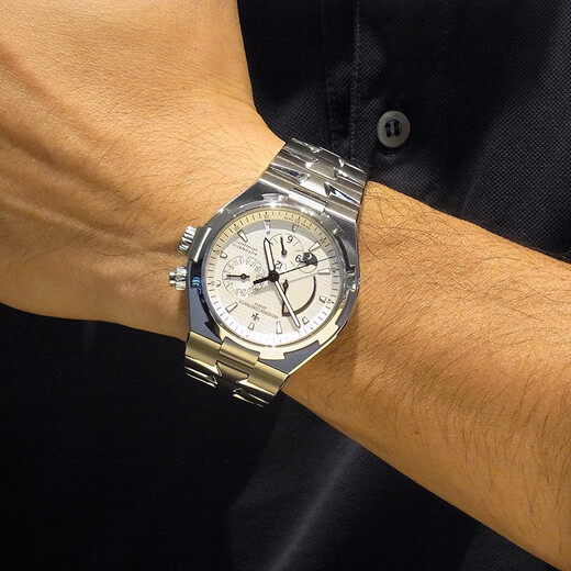 [Second-hand 99 new] Vacheron Constantin men's watch VC vertical and horizontal four-hai series 42mm automatic mechanical men's watch luxury watch 47450/B01A-9226 White disc steel belt