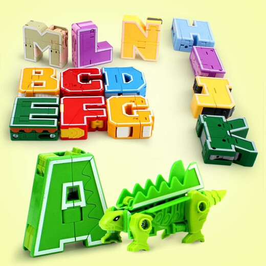 BEIJI BAINGESK DIGITAL DIGITAL STRANDATORATION TRANSWORDATION KING KING KING ALPHANUMEREISCHER BUCH Block Kombination Mecha Roboter Boy Geschenk 6-12 Jahre Brief Transformation Roboter (26 Buchstaben)