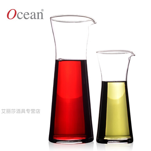Ocean imported lead-free glass wine bottle wine dispenser with spout wine pourer red wine decanter white wine jug wine dispenser with spout 290ML