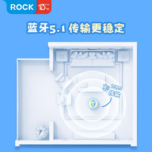 Rock Doraemon Bluetooth Speaker Mini Shell Small Speaker Doraemon Doraemon Doraemon Doraemon Ornaments Official Co-branded Peripheral Children's Birthday Gifts for Boy and Girl Doraemon Bluetooth Speaker | Summer Style