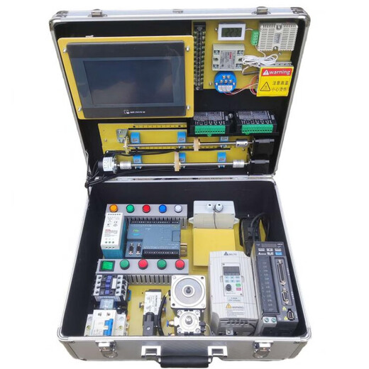 FX3U learning chassis plc programming kit electrician learning tool light gray basic + frequency conversion x Wei Luntong 7 inches x