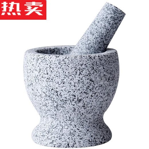 Japan imported quality garlic masher stone mortar household garlic masher grinder granite mash jar masher manual granite high waist large size