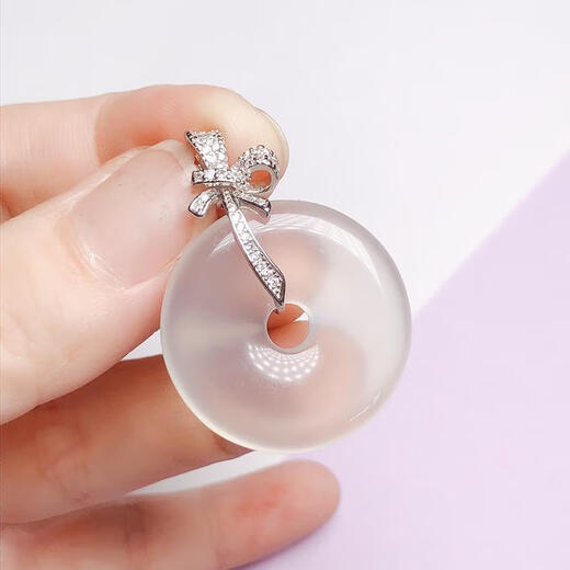 Fat Donglai same style safe buckle clip buckle 18K gold silver crossing necklace pendant buckle head buckle jade Buddha pendant white gold